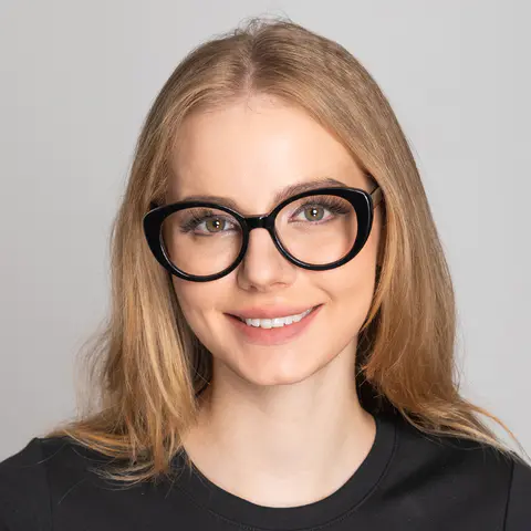 Round Black Eyeglasses