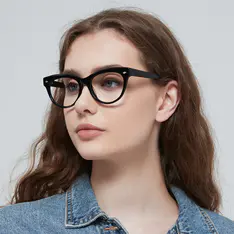 Cat-eye Black Eyeglasses