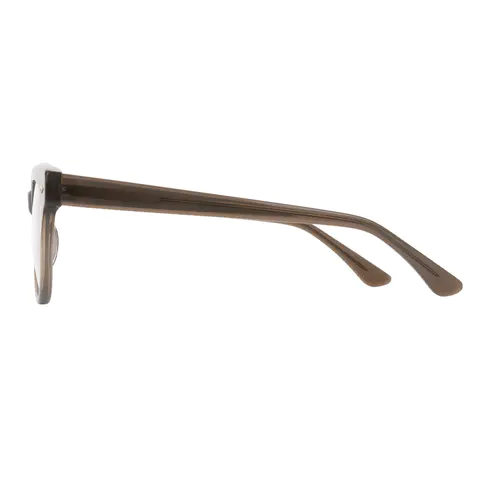 Cat-eye Transparent Brown Eyeglasses