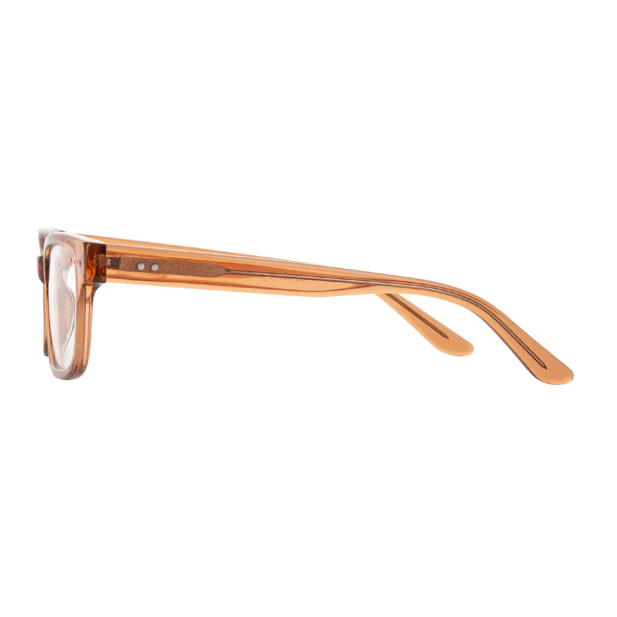 Rectangle Transparent Amber Eyeglasses