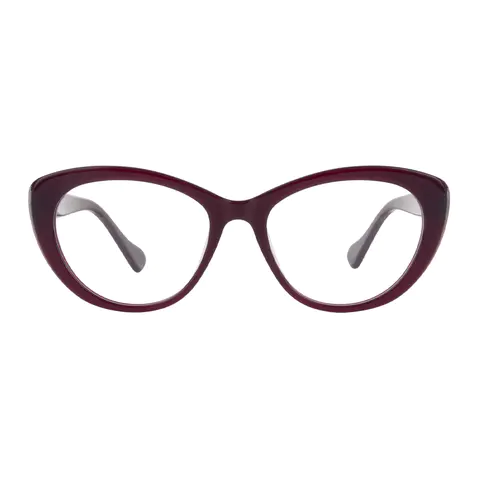 Oval Purple Eyeglasses