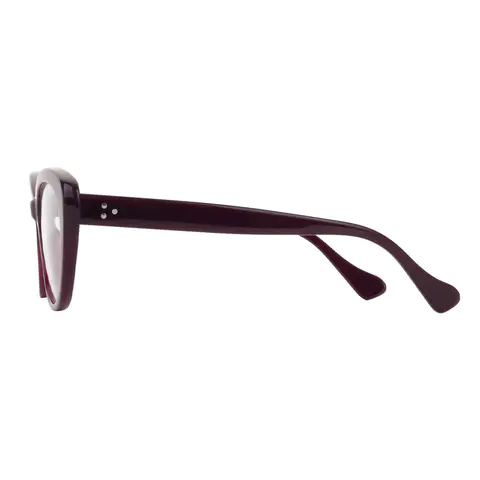Oval Purple Eyeglasses