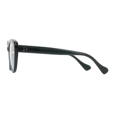 Oval Dark Green Eyeglasses