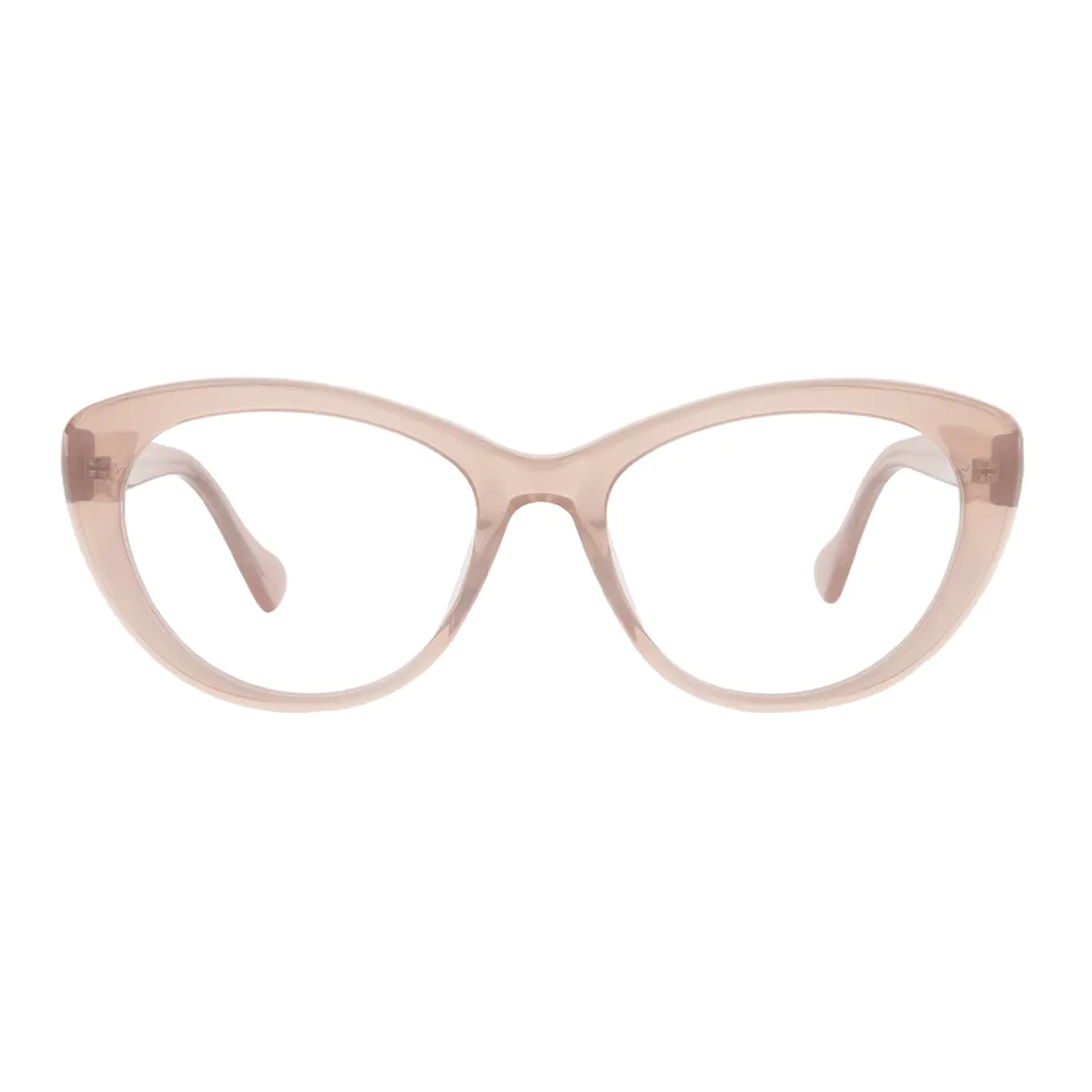 Oval Transparent Amber Eyeglasses