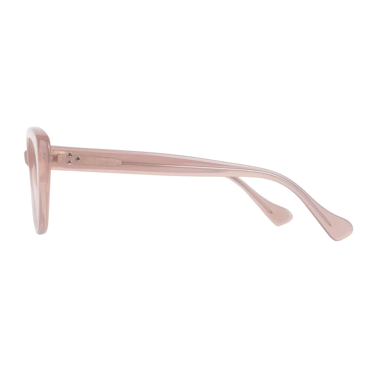 Oval Transparent Amber Eyeglasses