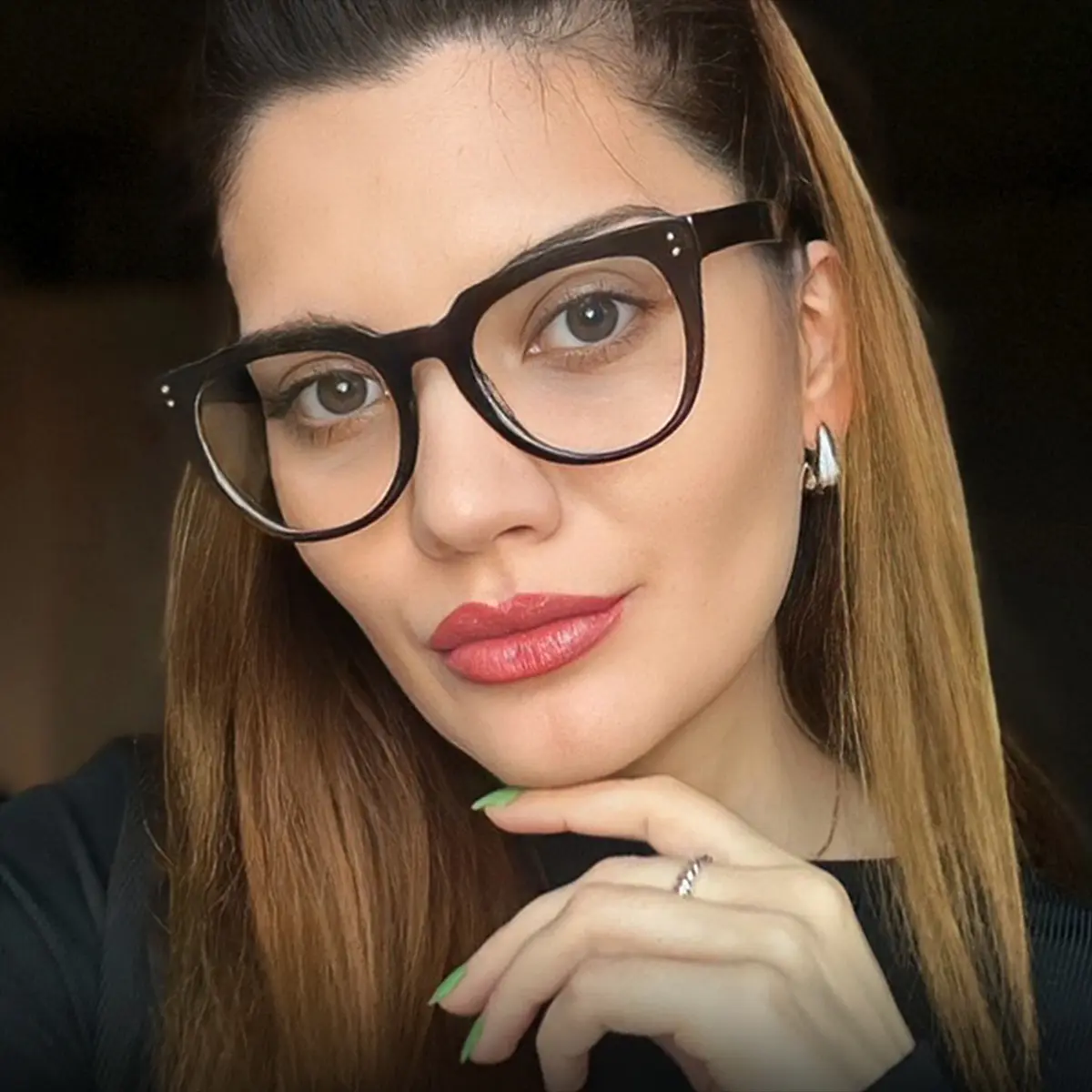 Square Clear Eyeglasses
