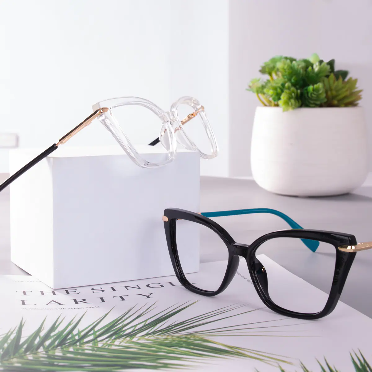 Cat-eye Clear Eyeglasses