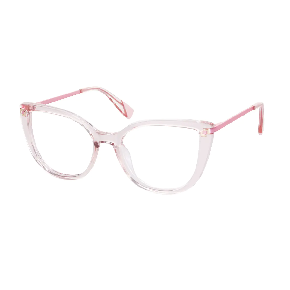 Cat-eye Transparent Red Eyeglasses