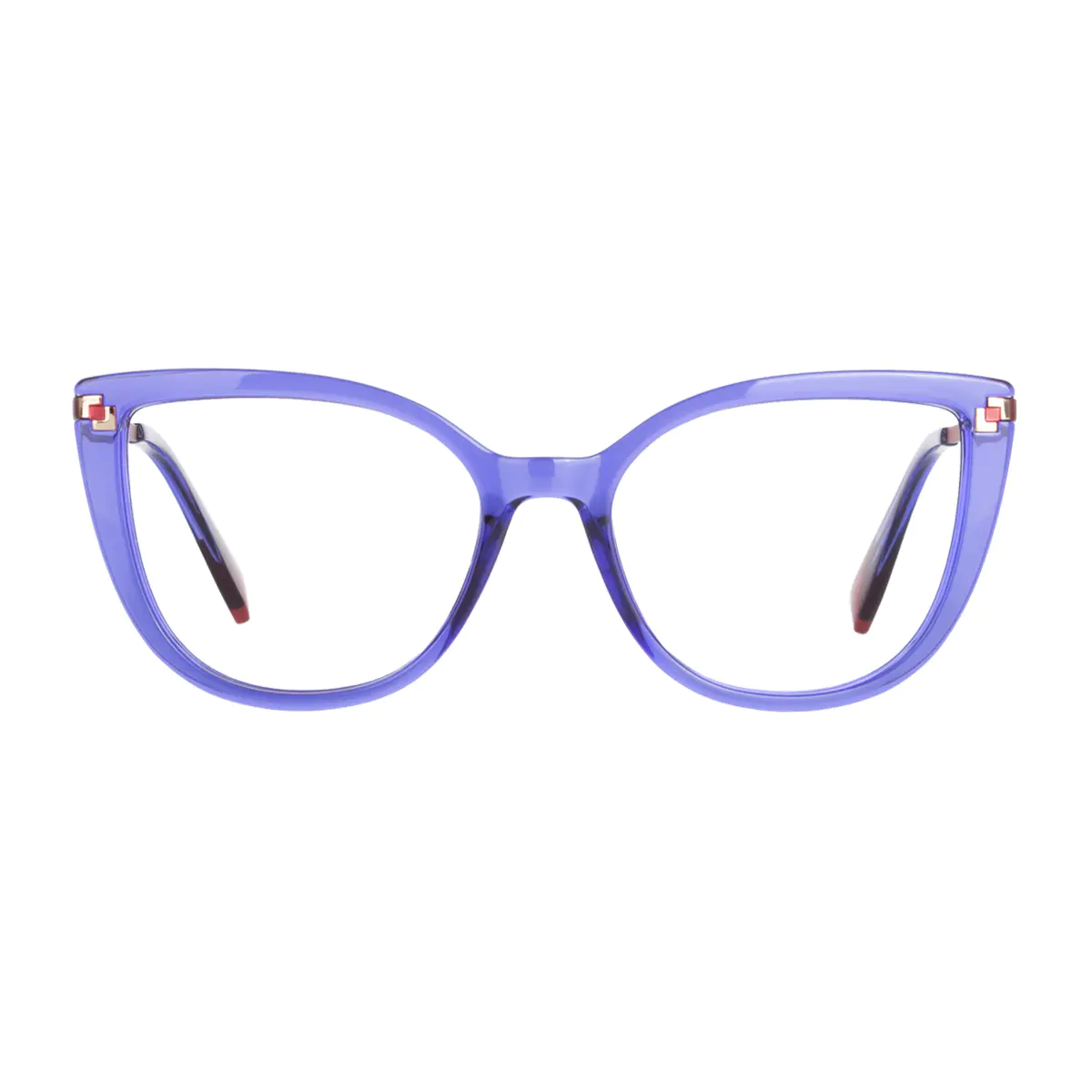 Cat-eye Transparent Purple Eyeglasses