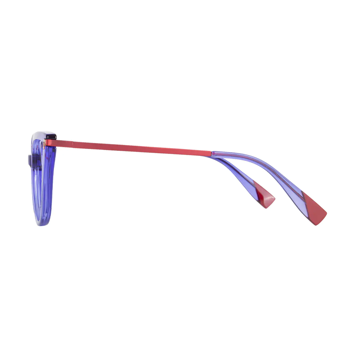 Cat-eye Transparent Purple Eyeglasses