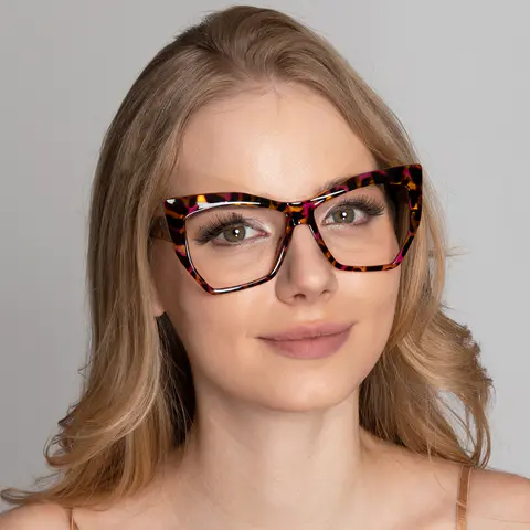 Cat-eye Pink Tortoiseshell Eyeglasses