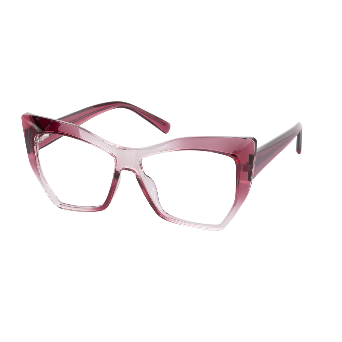 Cat-eye Red/Clear Eyeglasses