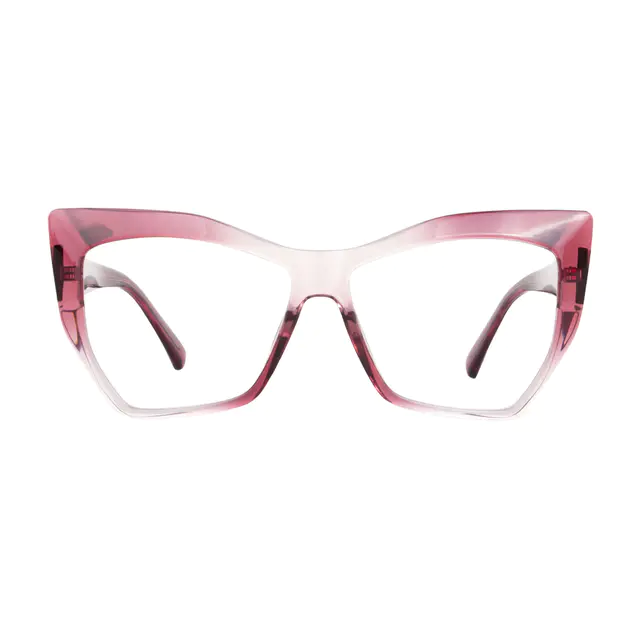 Cat-eye Red/Clear Eyeglasses