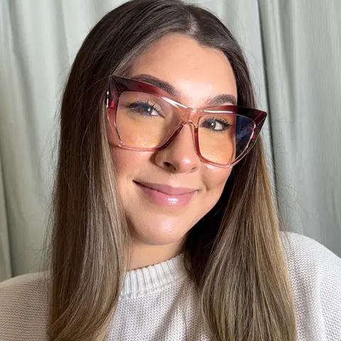 Cat-eye Red/Clear Eyeglasses