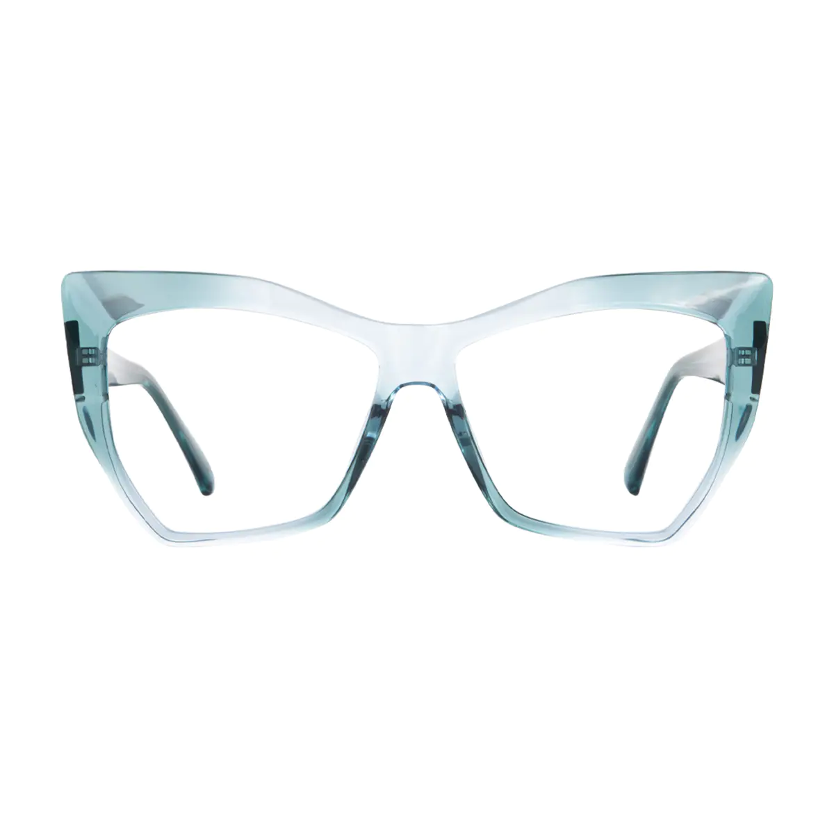 Cat-eye Transparent Green Eyeglasses