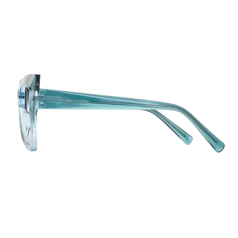 Cat-eye Transparent Green Eyeglasses