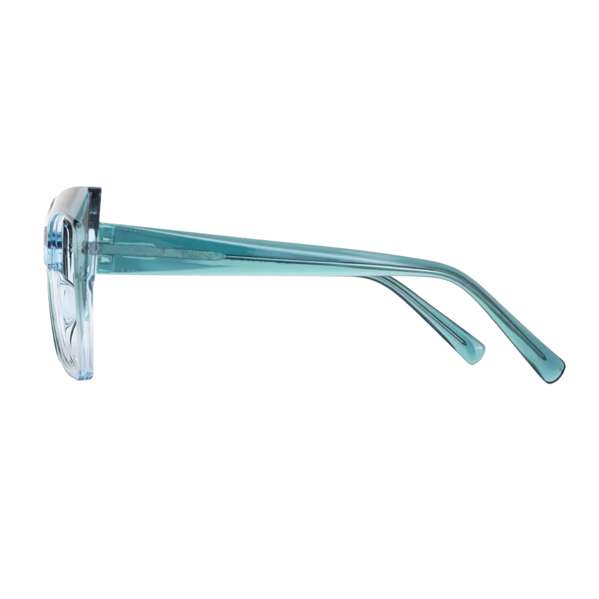 Cat-eye Transparent Green Eyeglasses