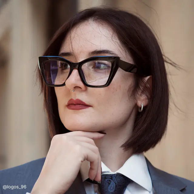 Cat-eye Black Eyeglasses