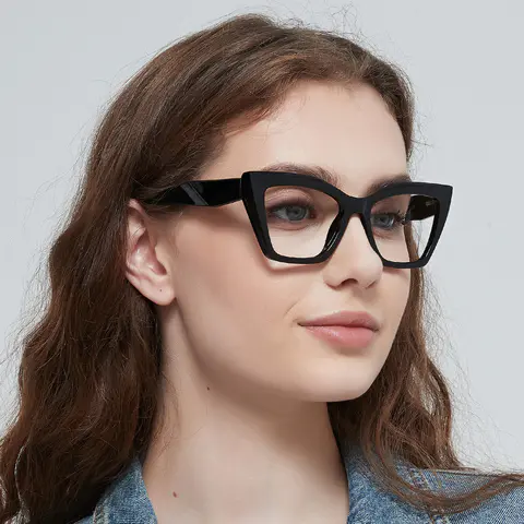 Cat-eye Black Reading Glasses
