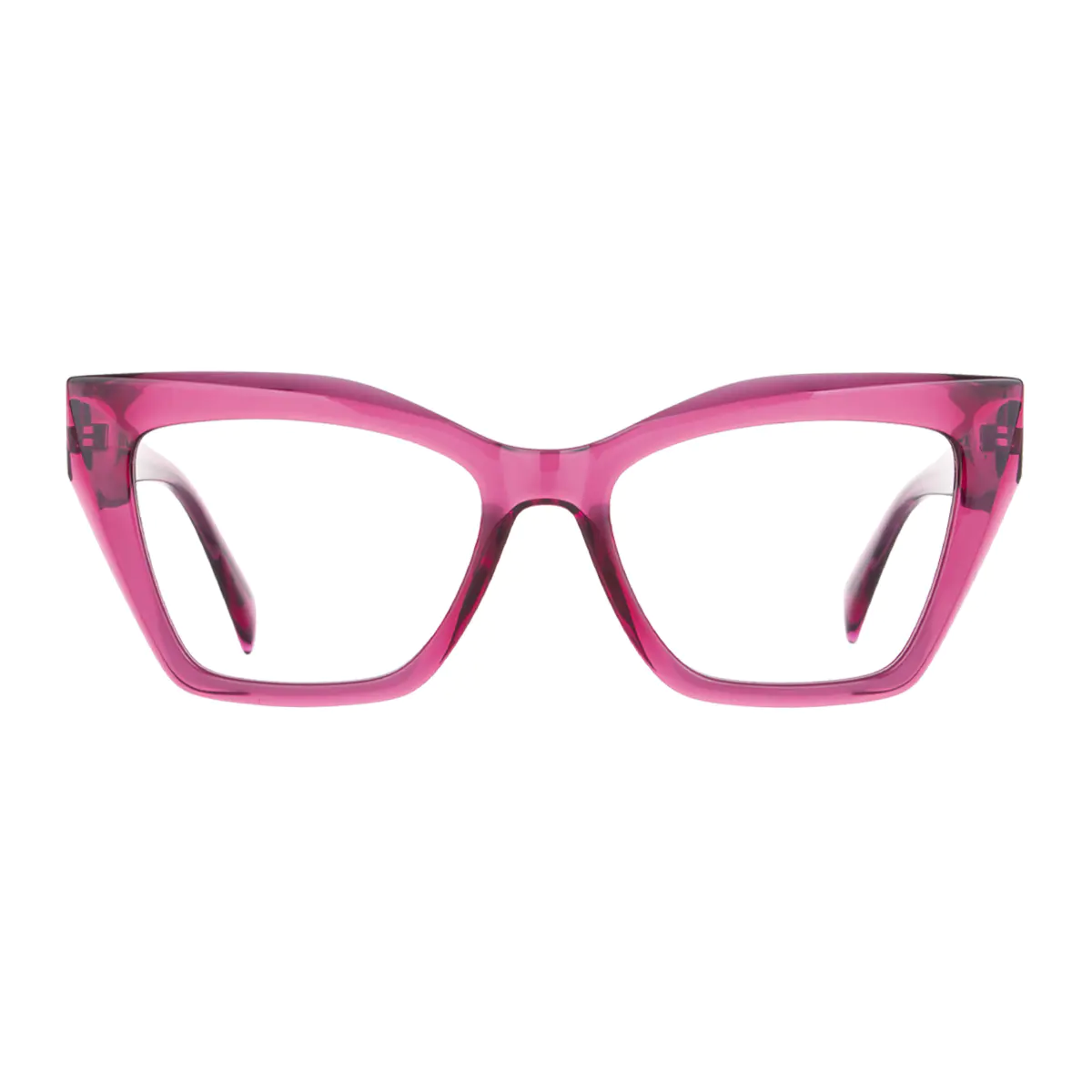 Cat-eye Transparent Purple Reading Glasses