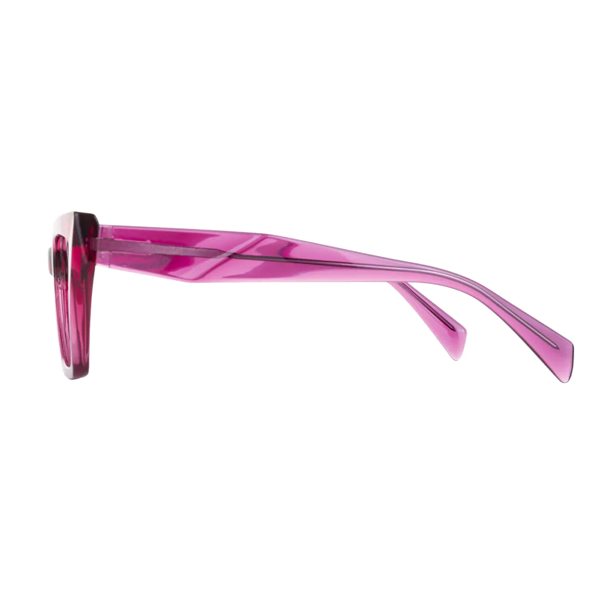 Cat-eye Transparent Purple Reading Glasses