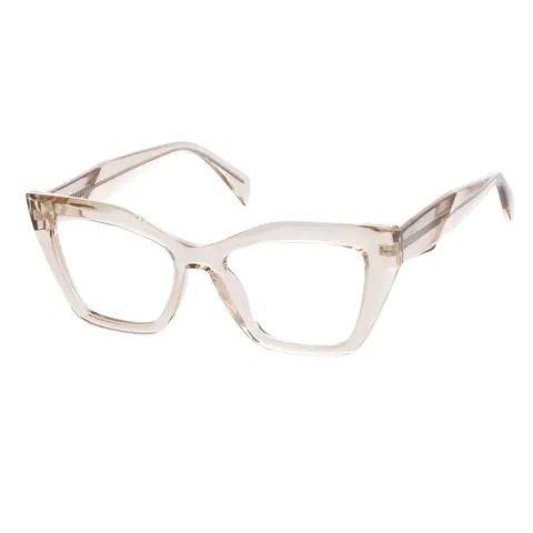 Cat-eye Transparent Amber Eyeglasses