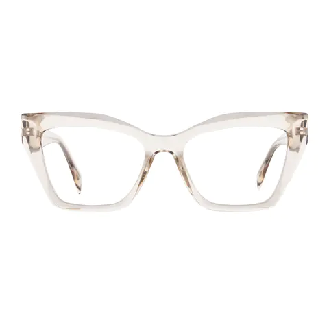 Cat-eye Transparent Amber Eyeglasses