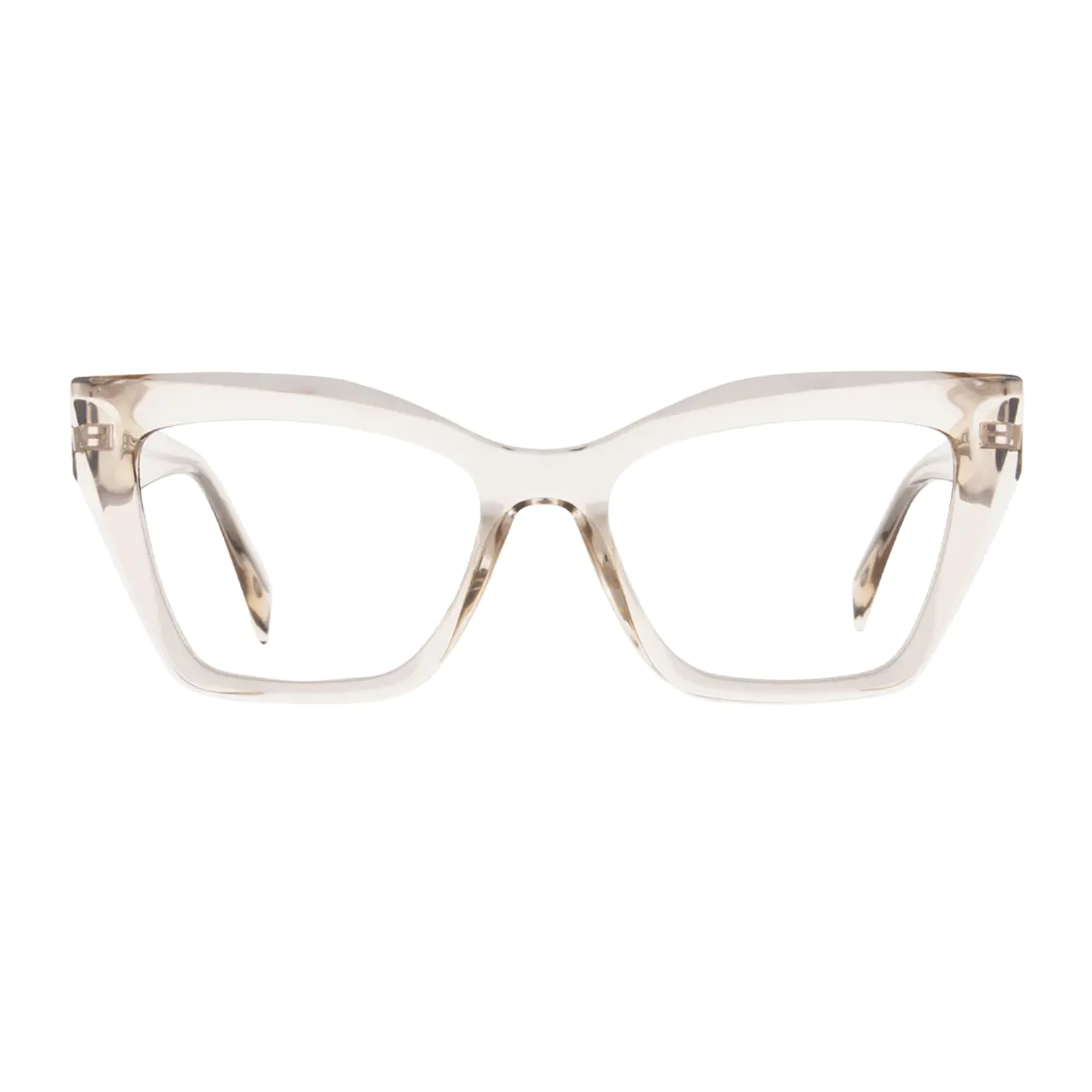 Cat-eye Transparent Amber Eyeglasses