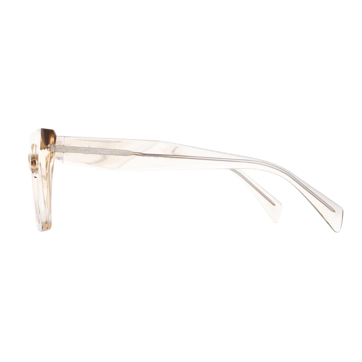 Cat-eye Transparent Amber Eyeglasses