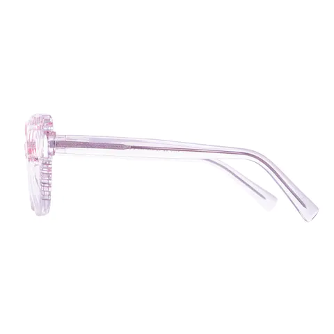 Cat-eye Transparent Pink Eyeglasses