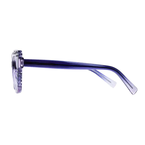 Cat-eye Transparent Purple Eyeglasses