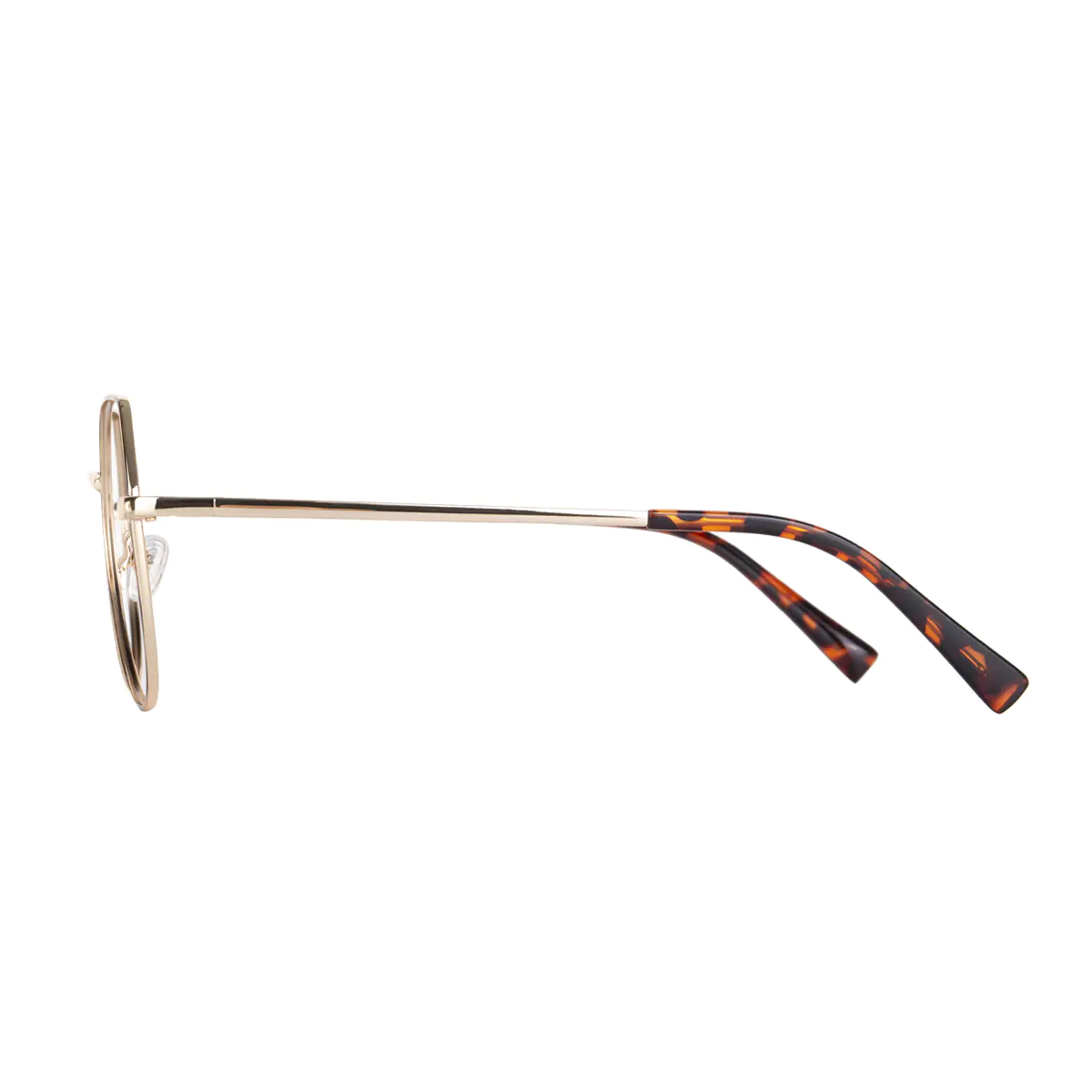 Geometric Tortoiseshell/Gold Eyeglasses