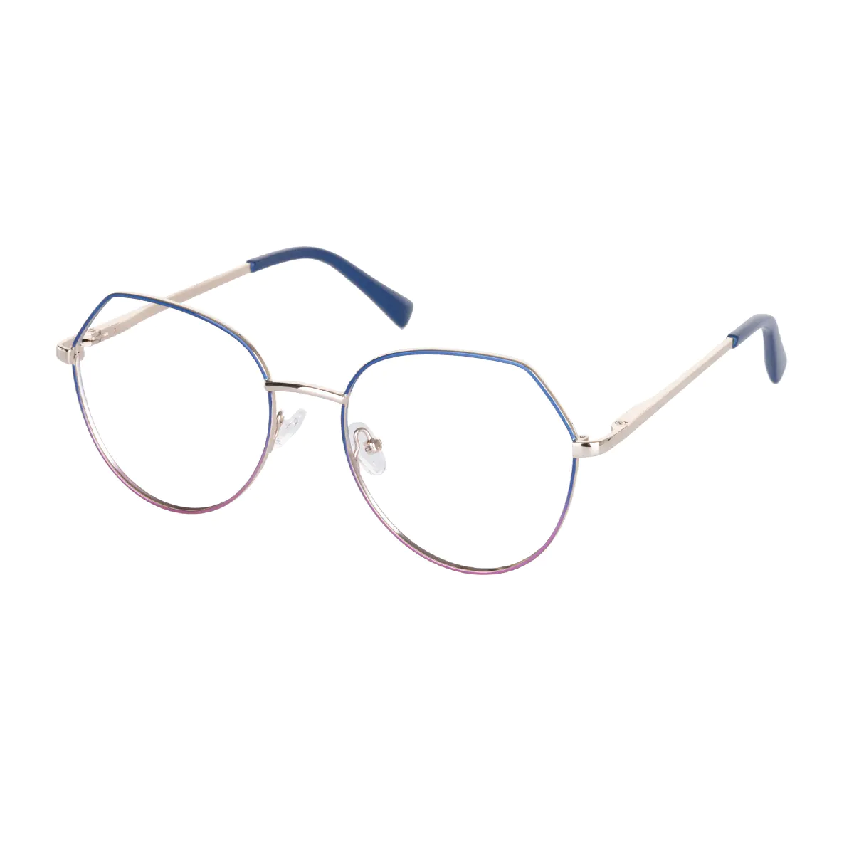Geometric Pink/Blue Eyeglasses