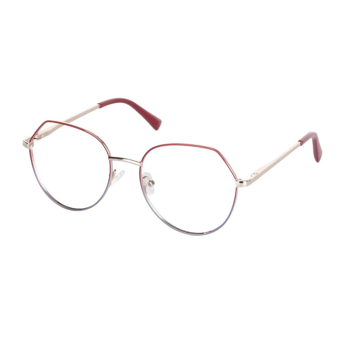 Geometric Red/Blue Eyeglasses