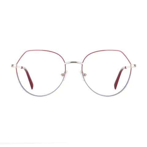 Geometric Red/Blue Eyeglasses