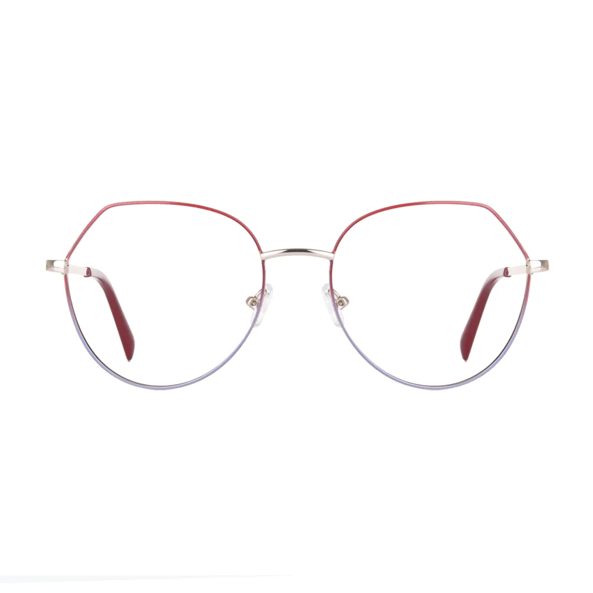 Geometric Red/Blue Eyeglasses