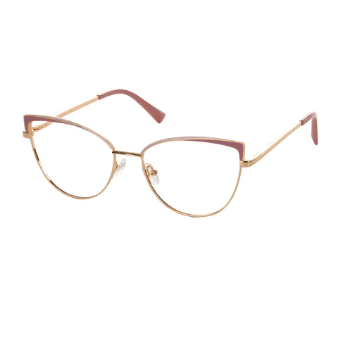 Cat-eye Pink/Gold Eyeglasses