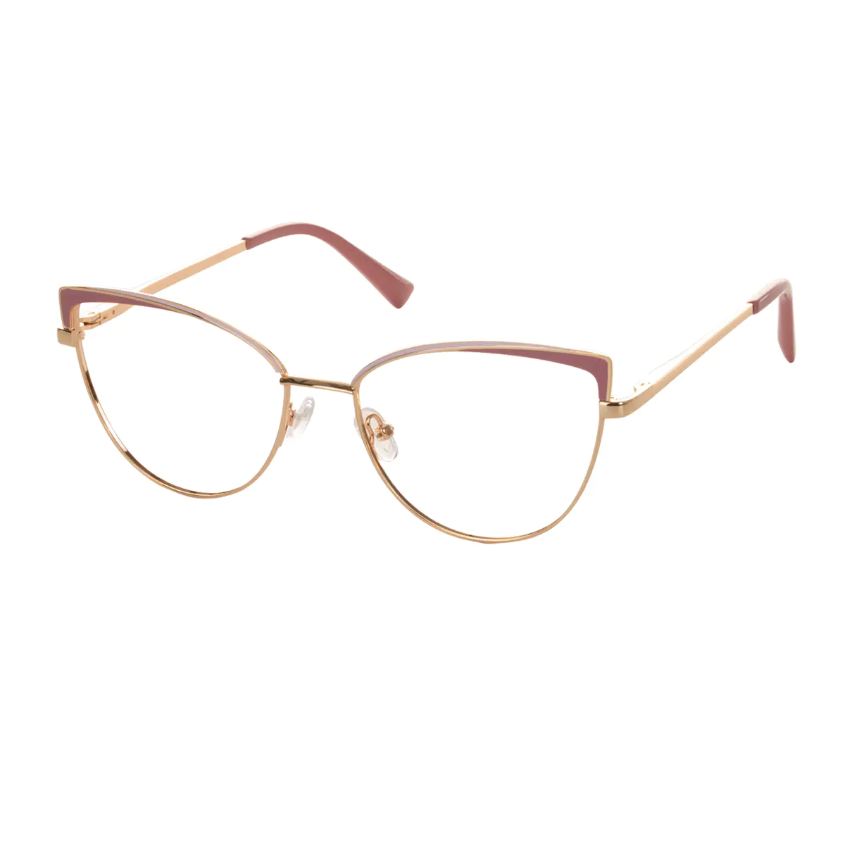 Cat-eye Pink/Gold Eyeglasses