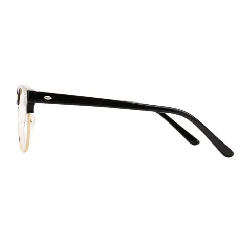 Rectangle Black Gold Eyeglasses