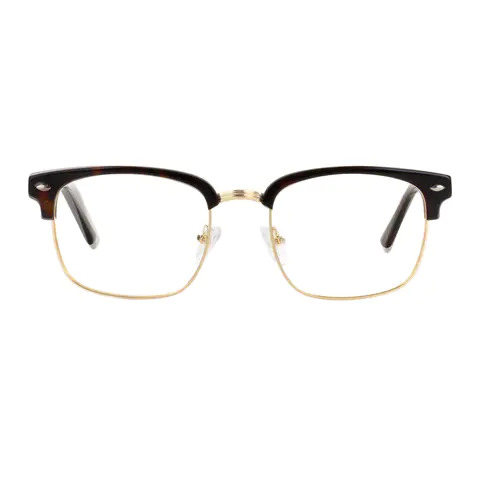 Rectangle Wine/Gold Eyeglasses