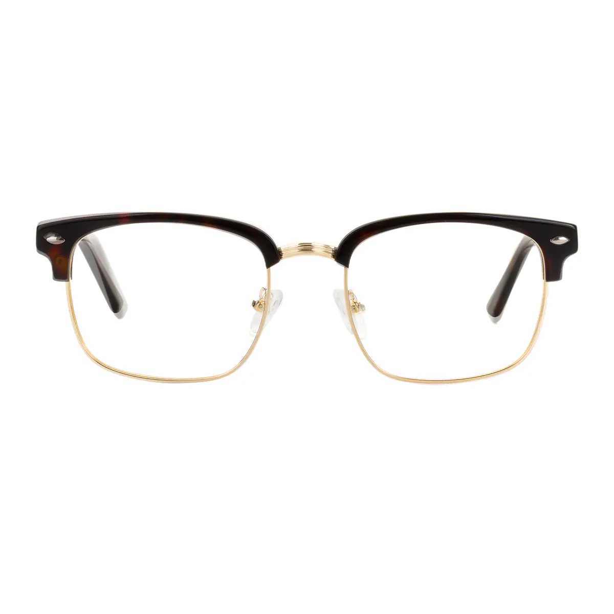 Rectangle Wine/Gold Eyeglasses