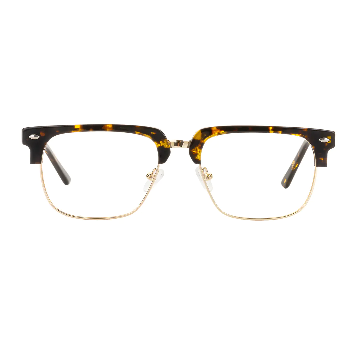 Rectangle Tortoiseshell Gold Eyeglasses