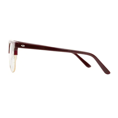 Rectangle Wine/Gold Eyeglasses
