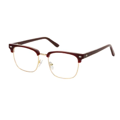 Browline Wine/Gold Eyeglasses