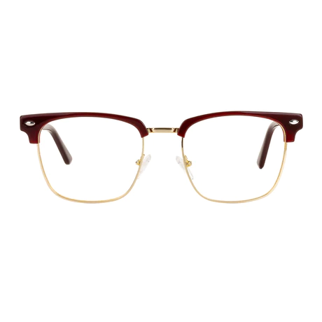 Browline Wine/Gold Eyeglasses
