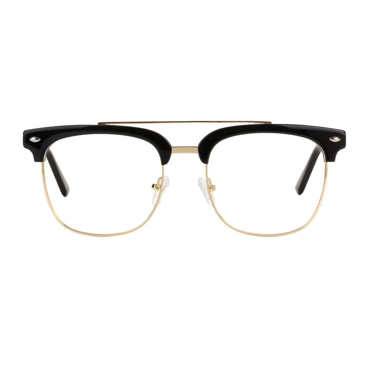 Browline Black Gold Eyeglasses