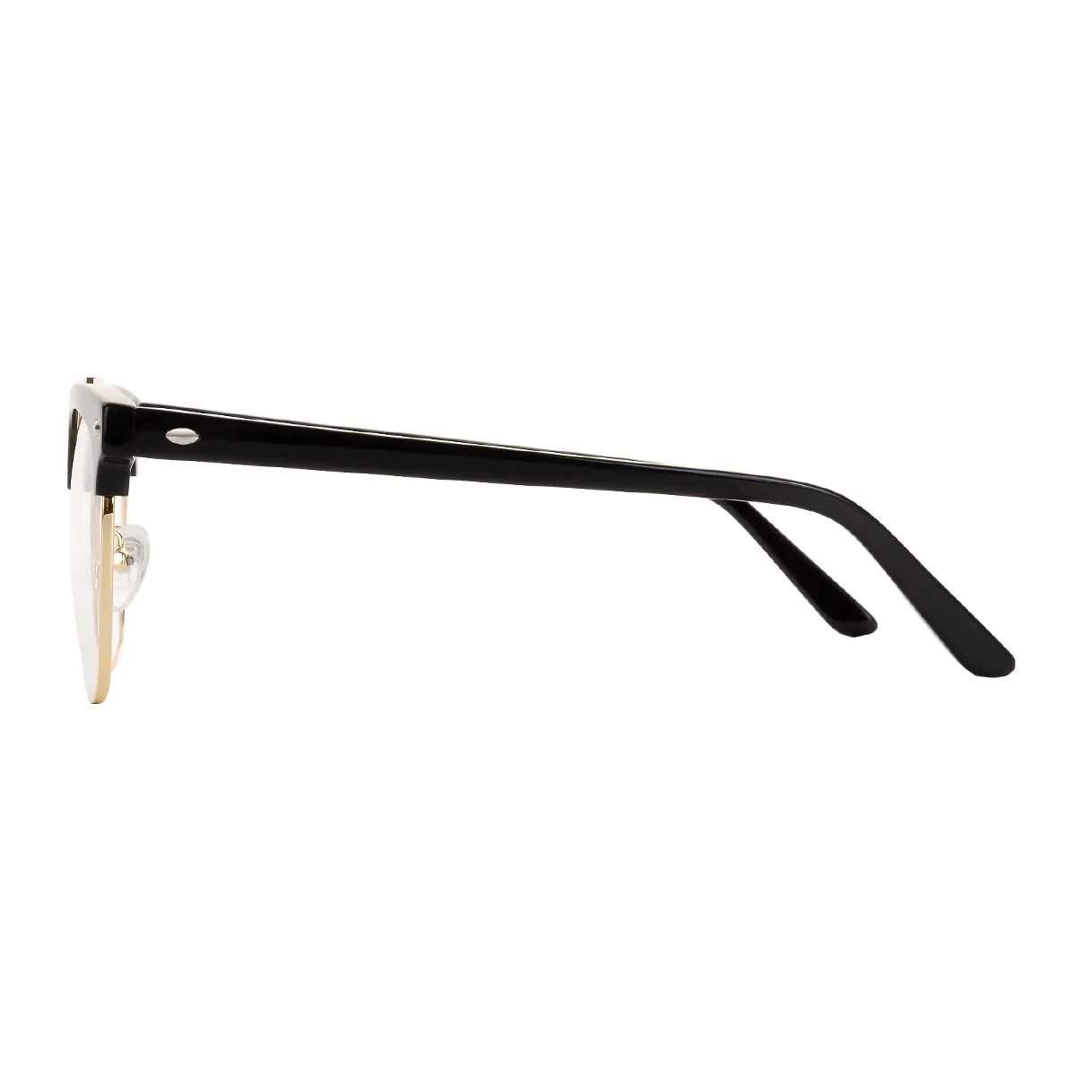 Browline Black Gold Eyeglasses