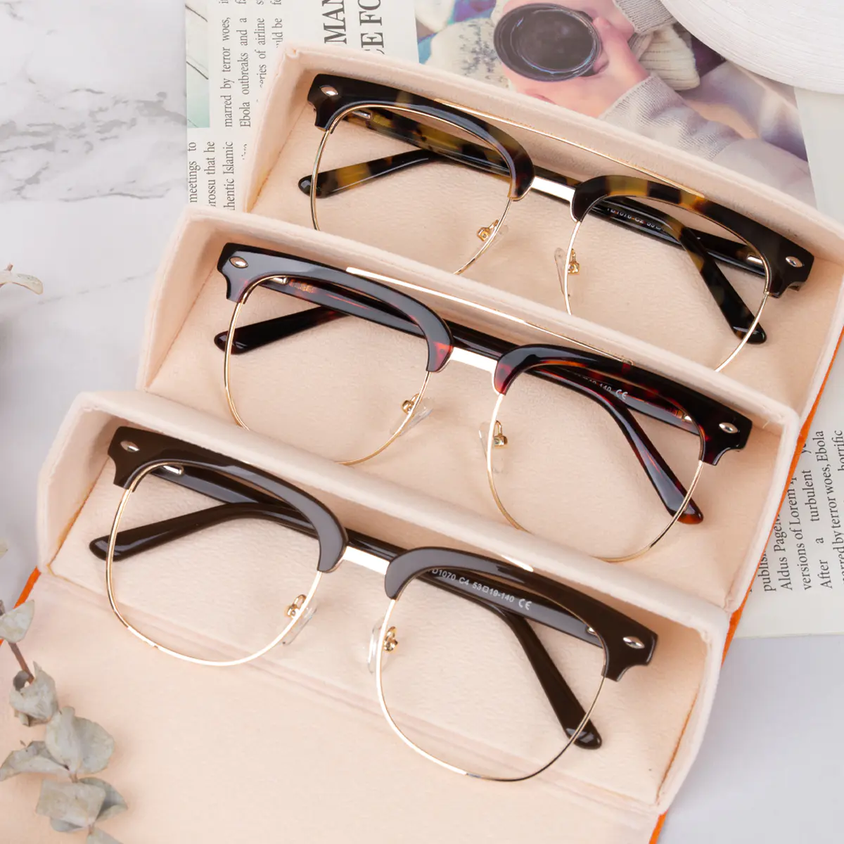 Browline Tortoiseshell/Gold Eyeglasses