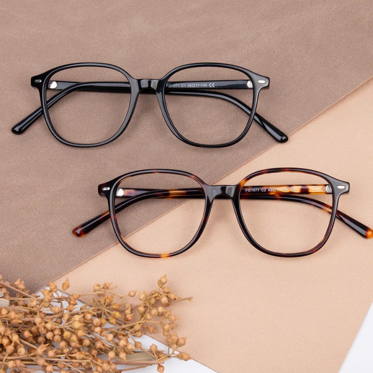 Square Black Eyeglasses