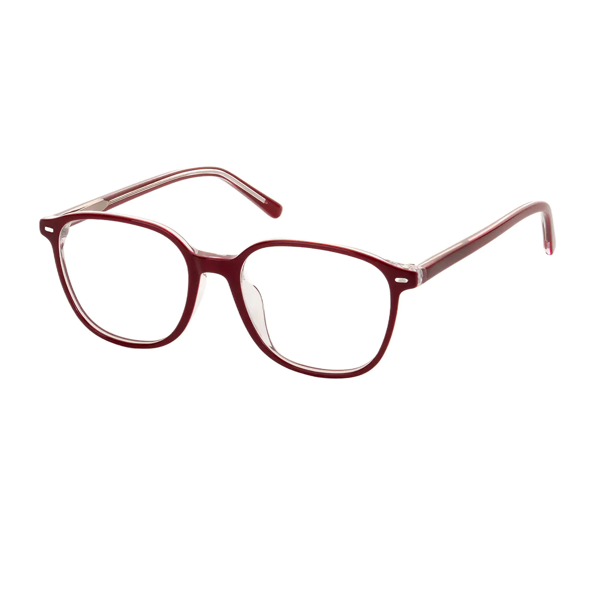 Square Red Eyeglasses